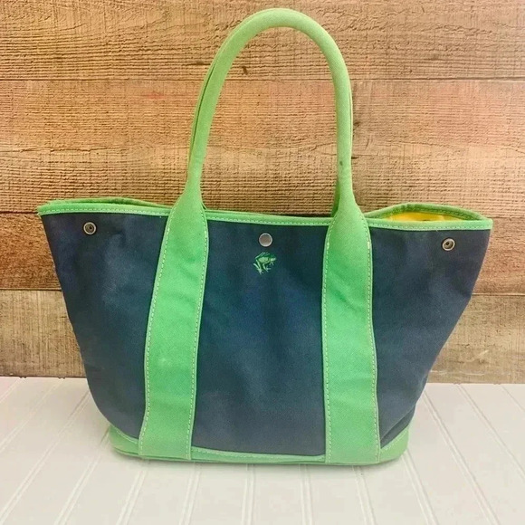 J. Crew Frog Canvas Tote/Purse - Picture 1 of 8